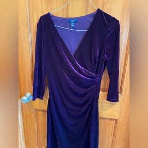 Purple velvet dress